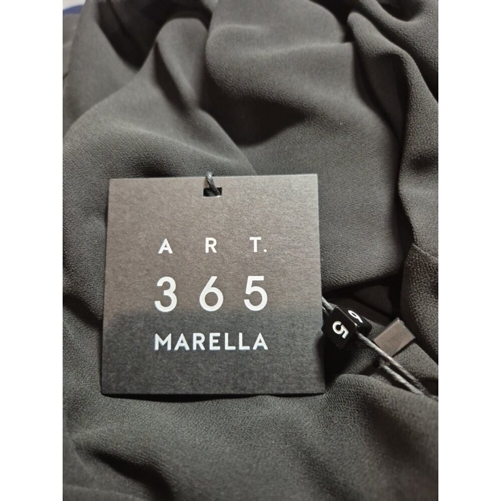 Marella Women's Top Blouse 2 Pc Size 8 Short Sleeve Black Round Neck NWT 12 - Picture 10 of 10